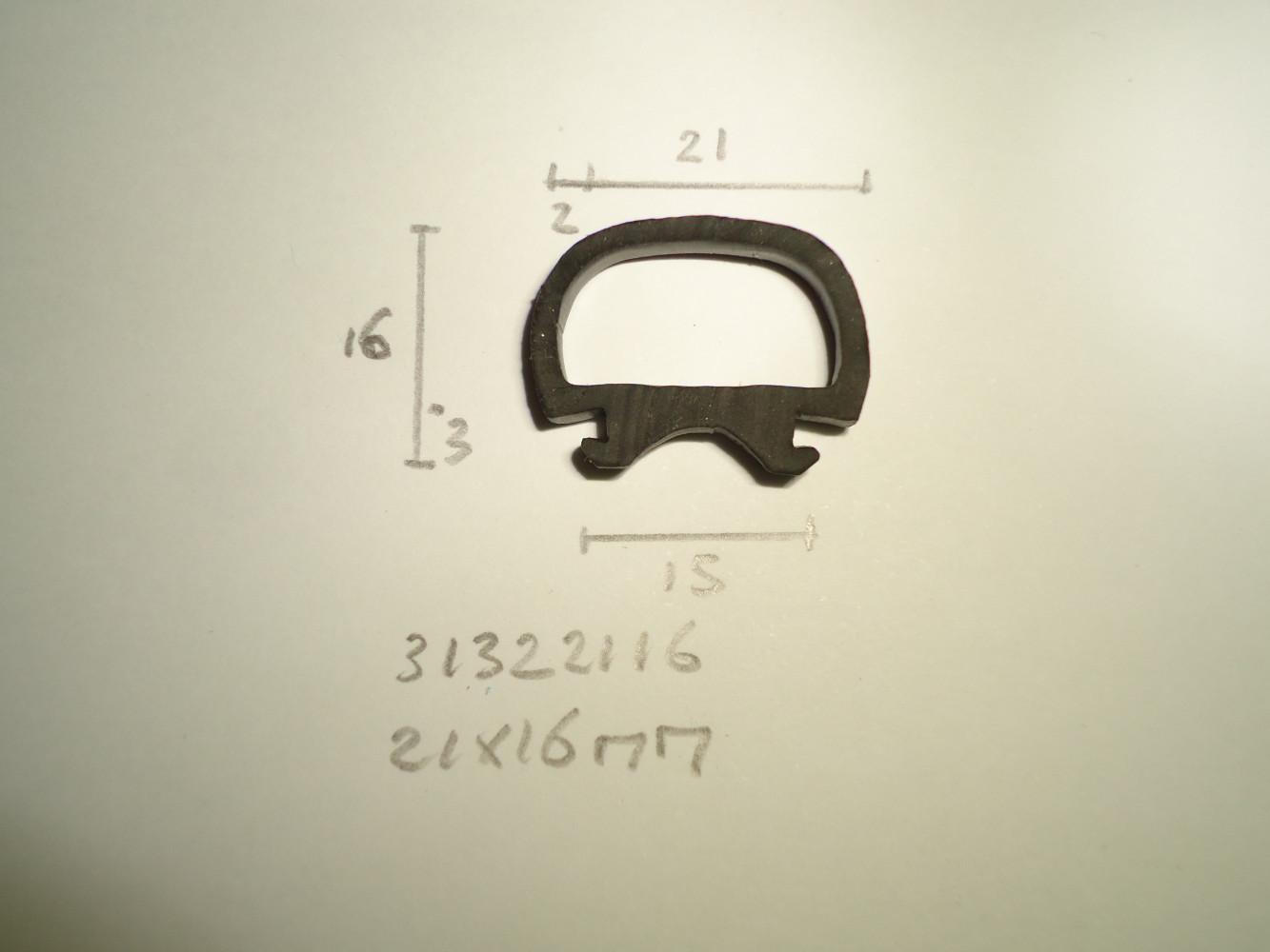 Omega stootrubber 21x16mm - Dsc04139 - 31322116