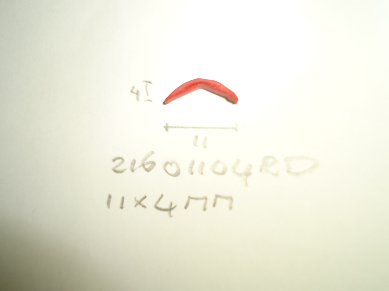 Inlegbies 11x4mm rood - Dsc04281 - 21601104RD