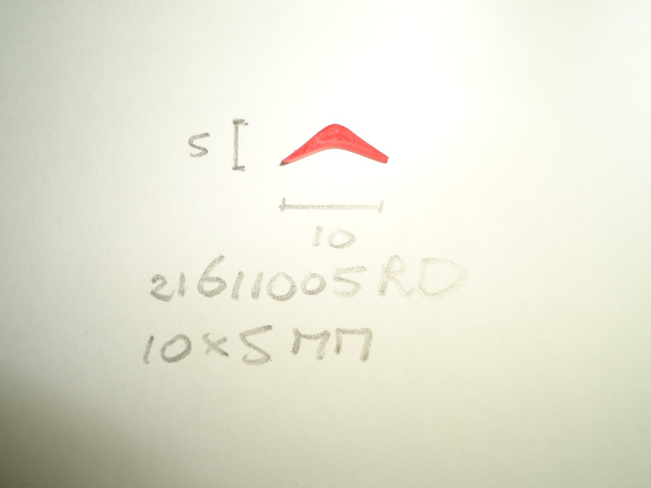 Inlegbies 10x5mm L rood - Dsc04380 - 21611005RD