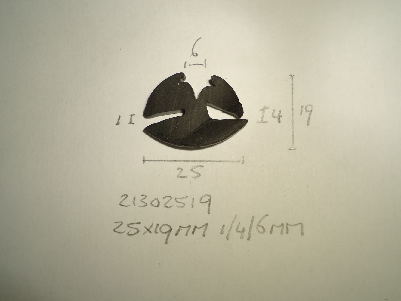 Raamrubber 25x19mm 1/4/6mm - Dsc04461 - 21302519