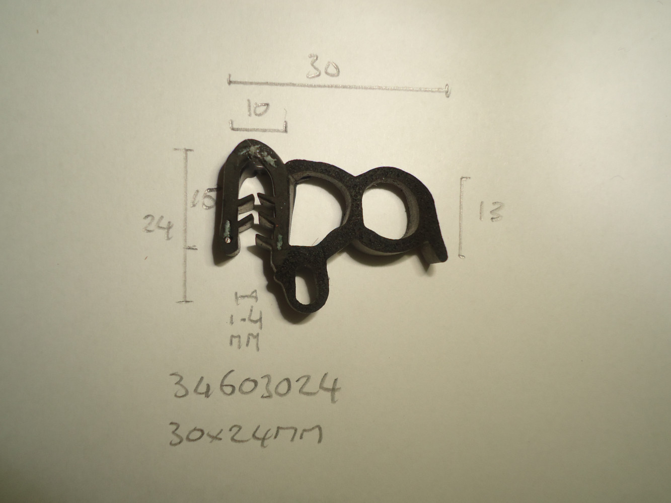 Klemprofiel met mosrubber 30x24mm - Dsc04670 - 34603024