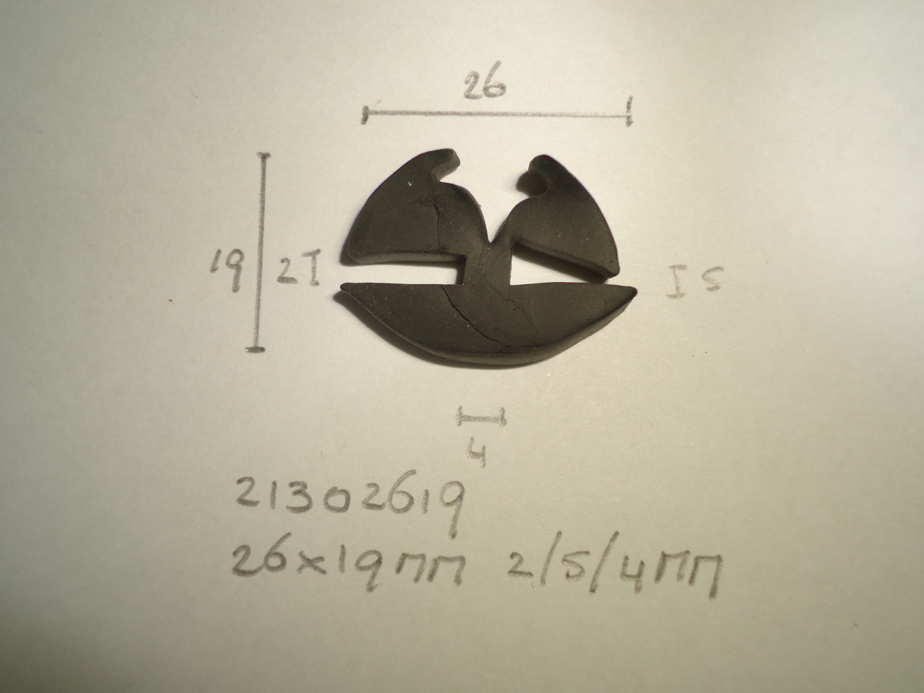 Raamrubber 26x19mm 2/5/4mm - Dsc05241 - 21302619