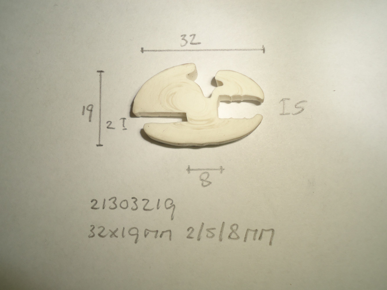 Raamrubber 32x19mm 2/5/8mm - Dsc05246 - 21303219