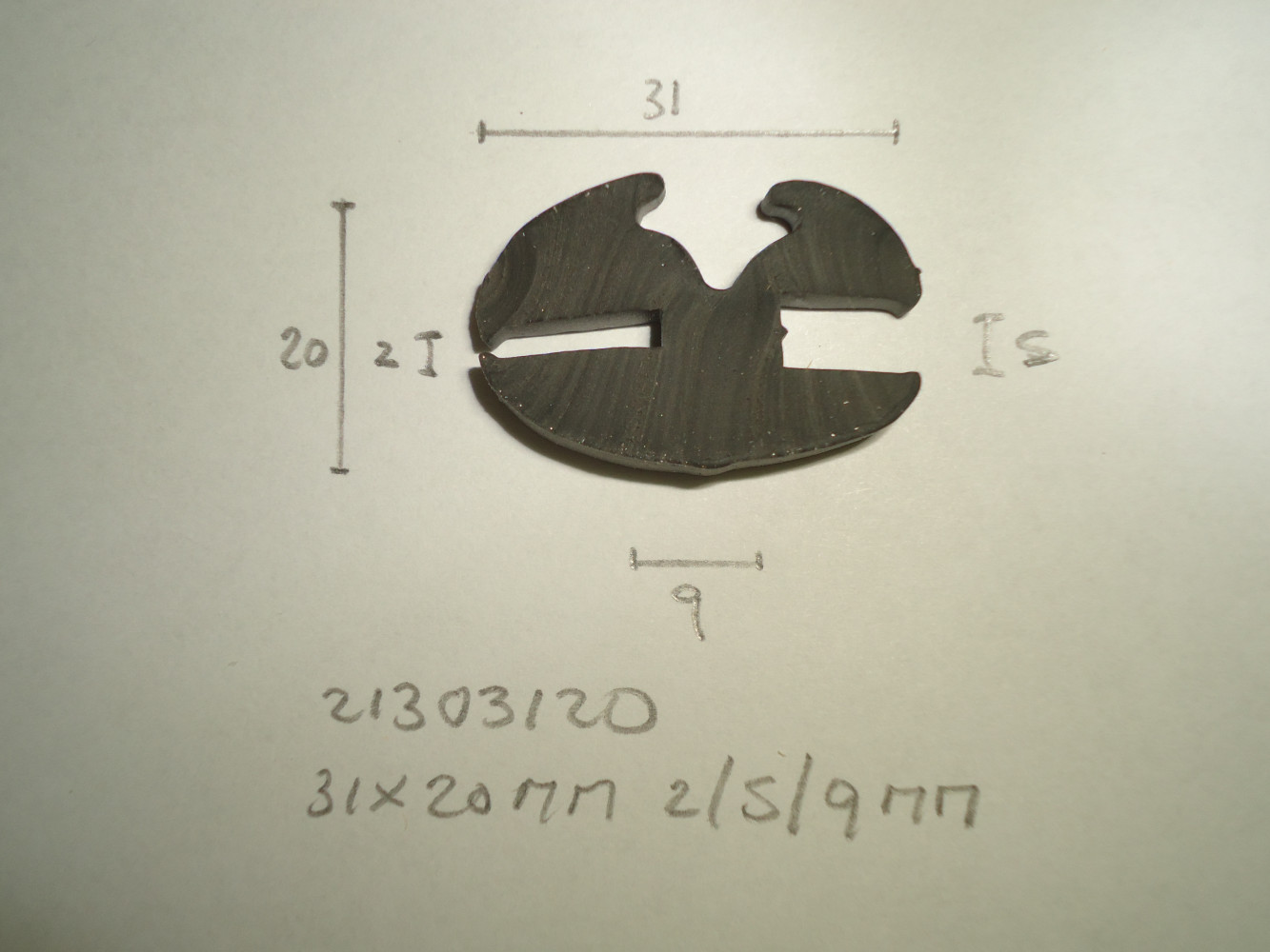 Raamrubber 31x20mm 2/5/9mm - Dsc05247 - 21303120