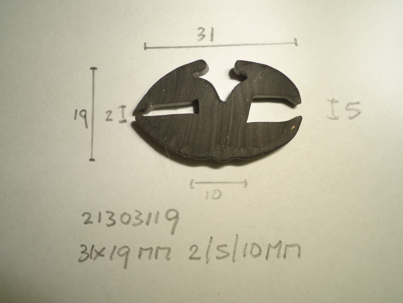 Raamrubber 31x19mm 2/5/10mm - Dsc05248 - 21303119