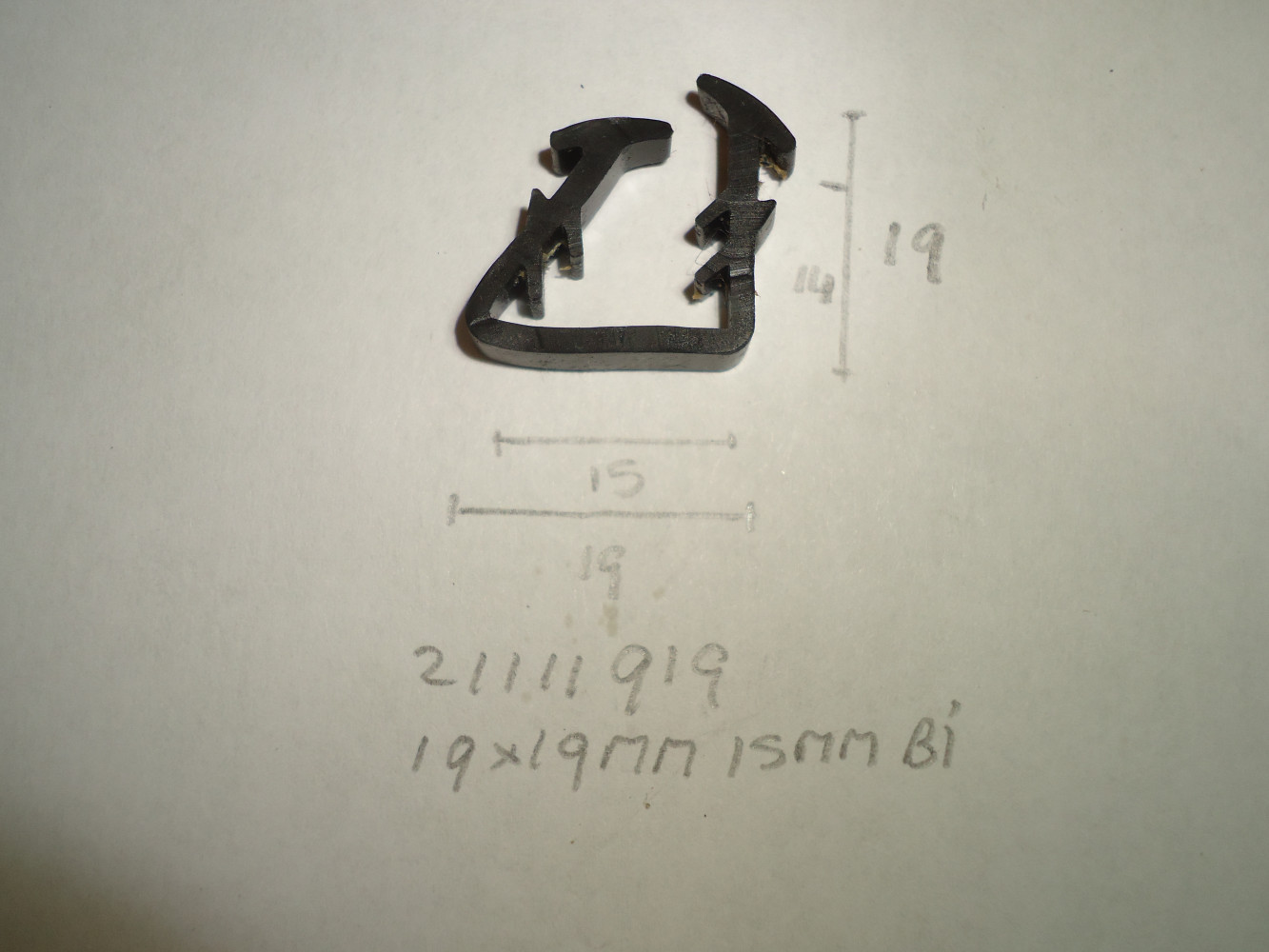 Dubbelglasprofiel 19x19mm 15mm bi - Dsc06063 - 21111919