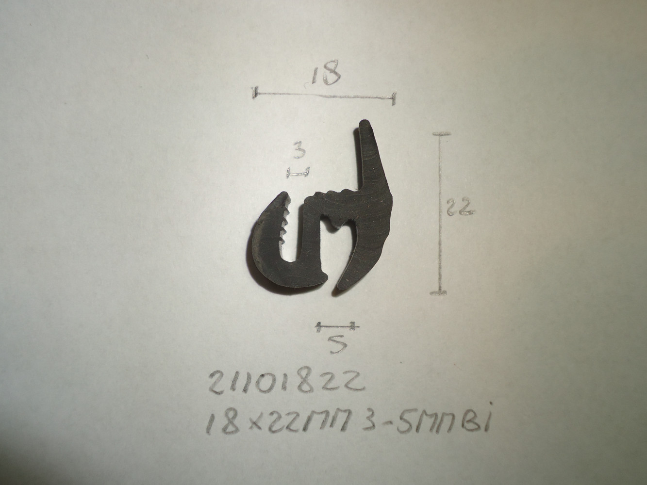 S- profiel 18x22mm 3- 5mm bi - Dsc06741 - 21101822