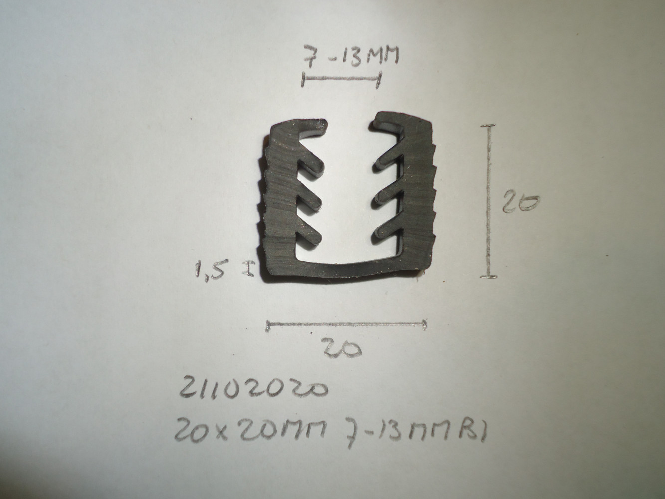 Dubbelglasprofiel 20x20mm 7-13mm bi - Dsc06869 - 21102020