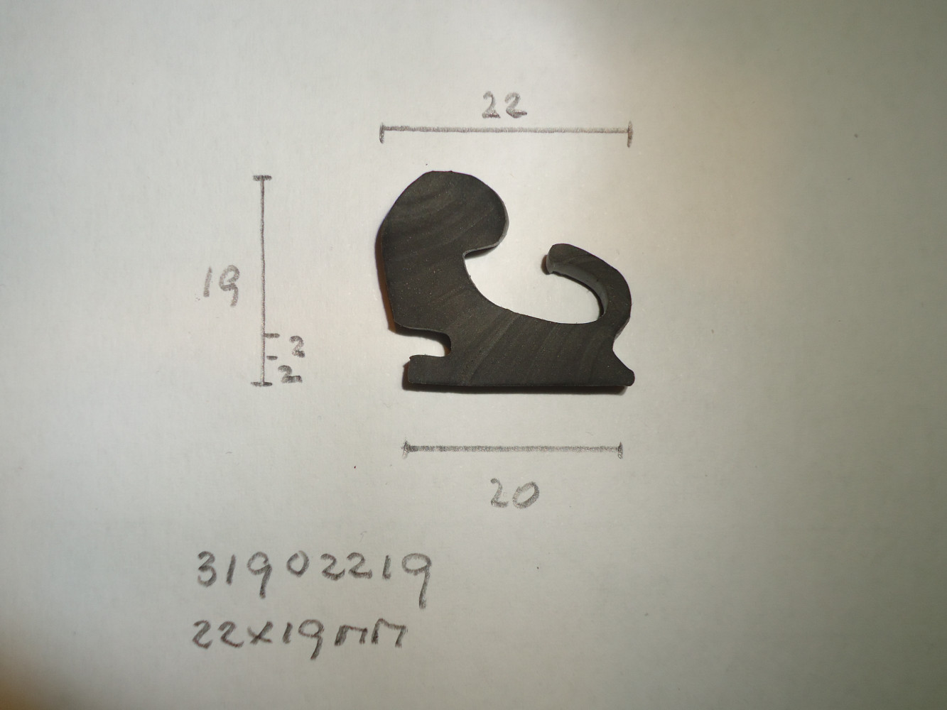 Dichtingsrubber 22x19mm - Dsc07131 - 31902219