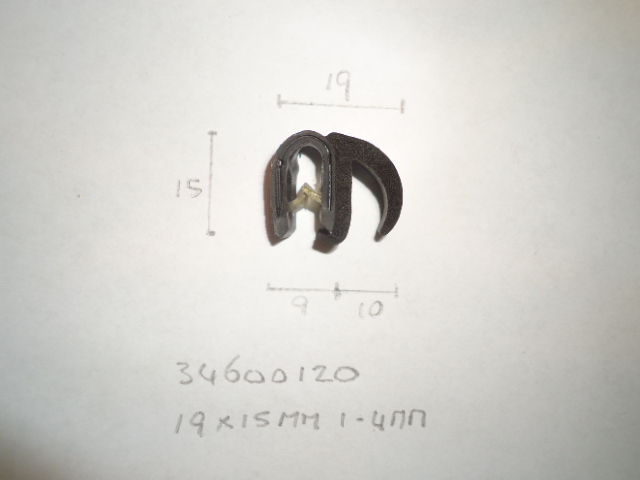 PVC klemprofiel met mosrubber flap 19x15mm - Dsc08437 1 - 34600120